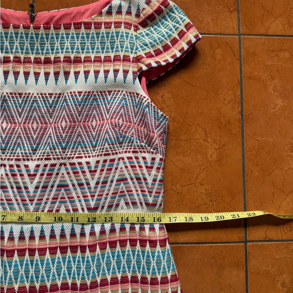 Multicolor Geometric Pattern Dress - Picture 3 of 6